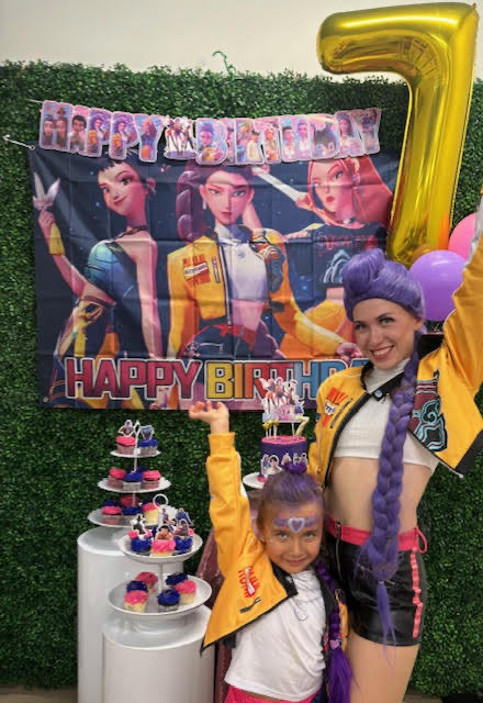 Hire Rumi for birthday parties - K-pop style character performer